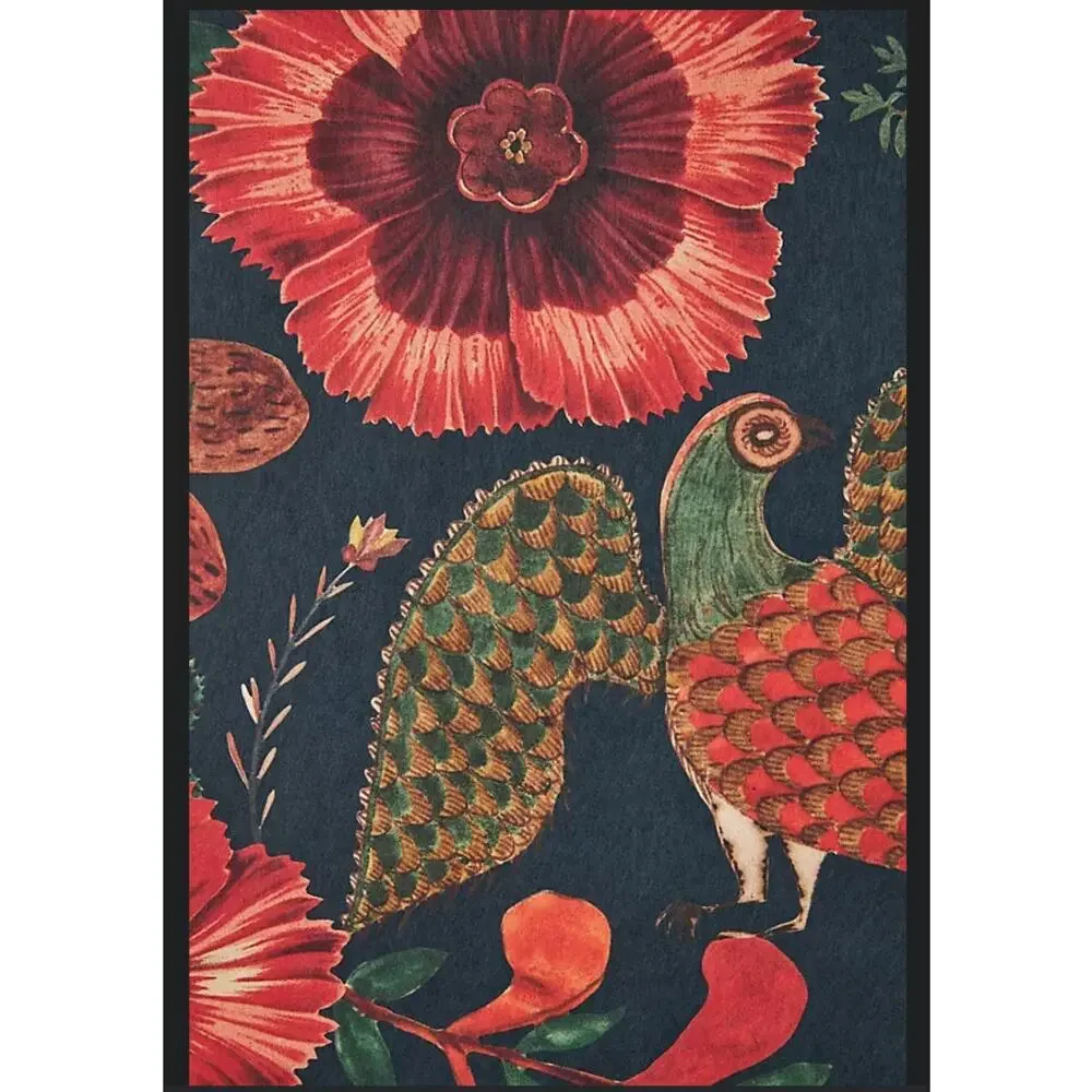 Anthropologie MINDTHEGAP Folk Szekely Floral Dark Wallpaper